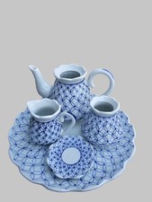 Miniature Tea Set Made In China Blue And White