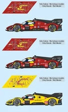 Decals Ferrari 499 P Hypercar Le Mans 2025 1:32 1:43 1:24 1:18 slot decals
