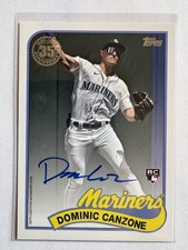DOMINIC CANZONE Rookie Autograph Mariners 2024 Topps (1989 35th) On-card AUTO!!. rookie card picture