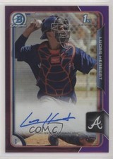 2015 Bowman Draft Chrome Pick Purple Refractor 155/250 Lucas Herbert Auto 3p0