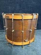 Vintage Leedy Field Drum Made In Indianapolis Indiana 15” 14 Lug Missing Heads
