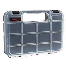 Hardware Organizer Box with Dividers - 14 Compartment Small Parts 14 Bin
