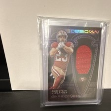 Panini 2023 Obsidian Christian McCaffrey #86 Electric Etch Purple /75 49ers NFL
