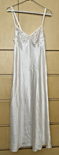 Oscar De La Renta Pink Label White Satin Maxi Nightgown S