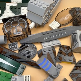 LEGO Star Wars Lot Parts Pieces, incomplete Sets Partial Ship 8095 3085 9498 9oz