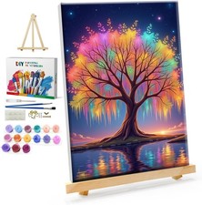 YOYA Framed Paint by Numbers Kit for Adults - 8 12 Inch, Tree of Life 015