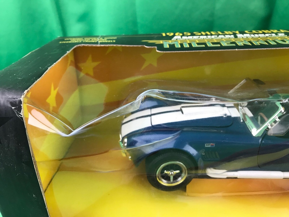 ertl1/18 1965シェルビーコブラ未開封品American muscle 1/18 1965 SHELBY COBRA 427 S/C , BLUE W/WHITE STRIPES,ERTL