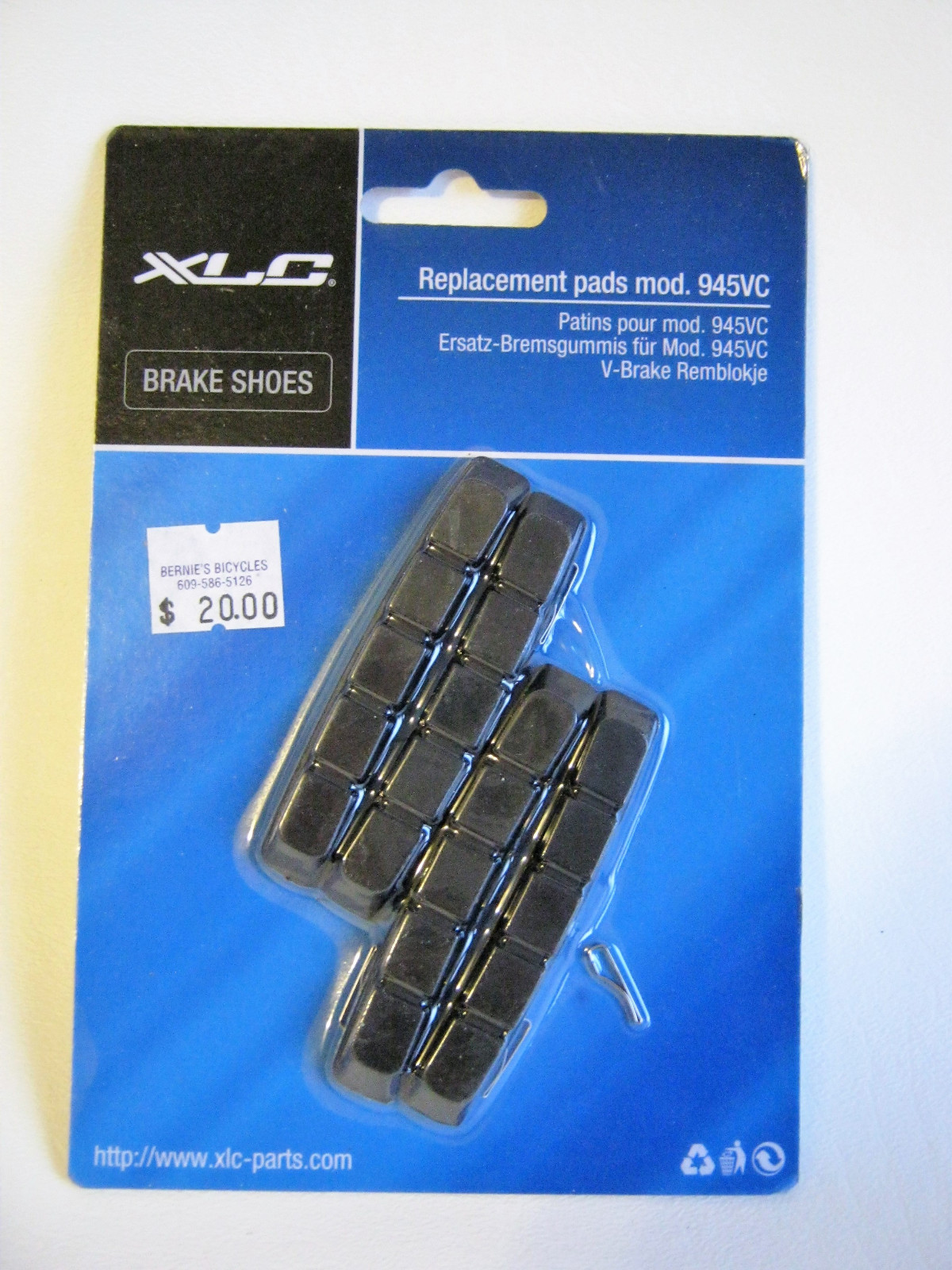 XLC Replacement Pads 945VC VBrake Brake Shoes Cycle MTB BMX Cruiser