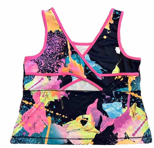 Justice SPORT Girl's Geometric Print Tankini Top Sz XL - Picture 4 of 6
