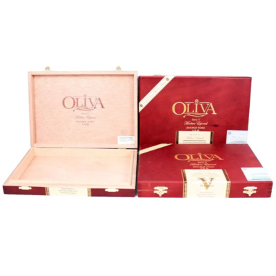 Lot of 3 Oliva Double Toro Serie V Maduro E Wood Cigar Box 10.25'' x 7'' x 1.5''