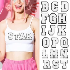 English Letter Patches Applique A-Z Iron On Cloth Stickes Cloth Accessories DIY