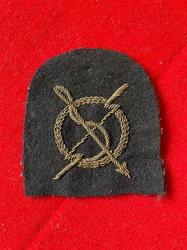 Vintage Royal Navy SUBMARINE DETECTOR 2ND CLASS bullion badge - Foto 2 di 4