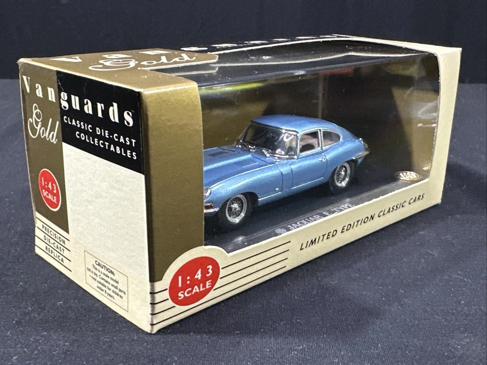 Vanguards Gold 1/43 Scale Jaguar E-Type Metallic Blue Diecast Car - Image 4 of 4