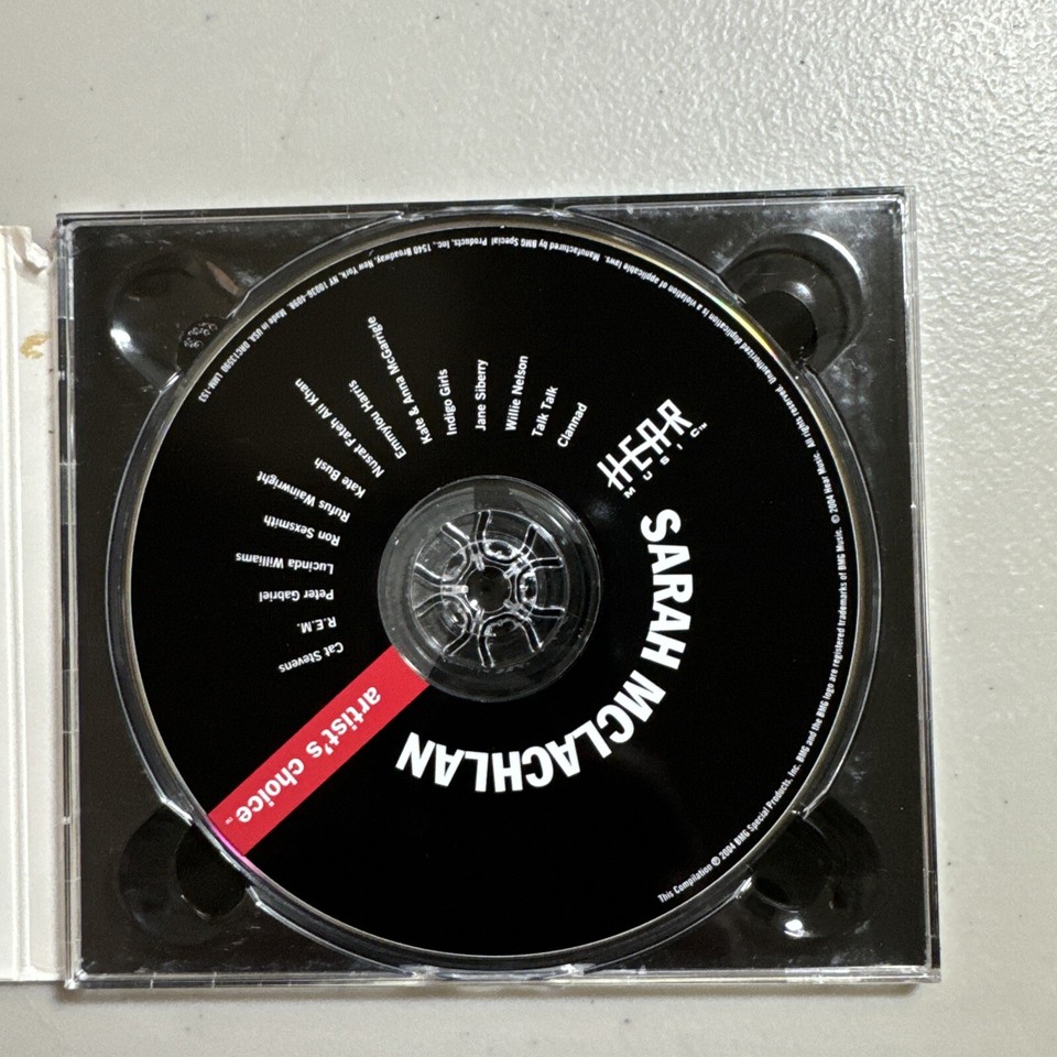 Artist's Choice Sarah McLachlan Various Artists Audio CD VG/VG eBay