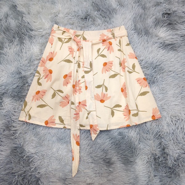 Princess Highway Marmalade Mini Skirt Womens 8 Cream Floral Prairie Cottage Y2K