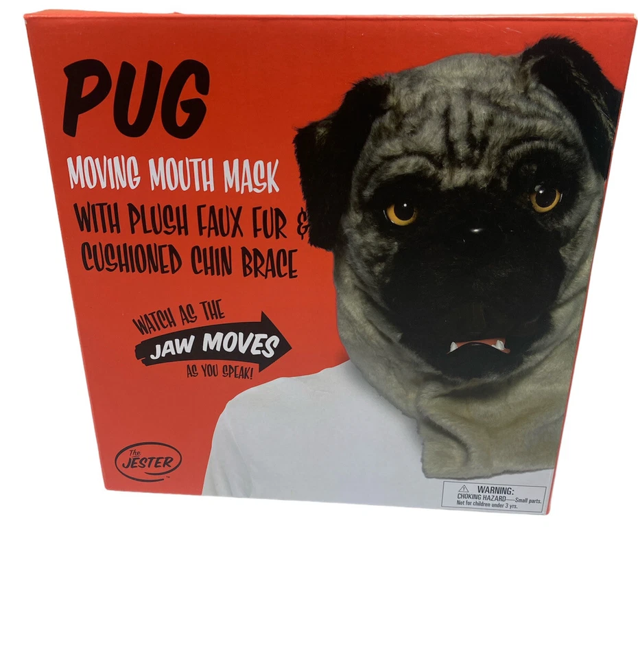 Realistic Pug Dog Mask Furry Costume Moving Mouth By Thumbs Up - Image 2 of 4