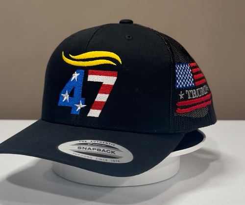 Yupoong Classic Trucker Cap Trump 47 Embroidered Cap - Video 1 of 1