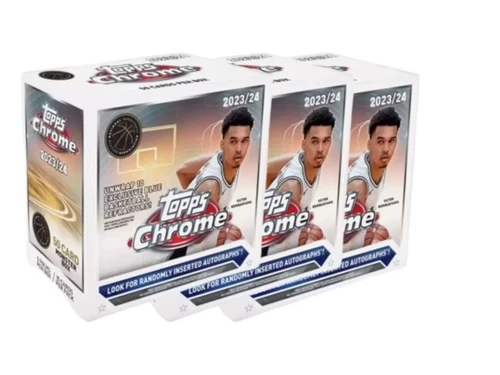 3 x In Hand Same Day Ship 23-24 Topps Chrome Basketball Trading Card Monster Box