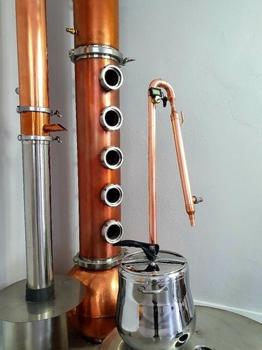 Copper Micro Pot-still 28 mm 15 lt kit pressure cooker still distiller moonshine
