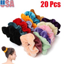 20Pcs Hair Scrunchies Women Velvet Elastic Hair Bands Ties Scrunchy Bands Ropes