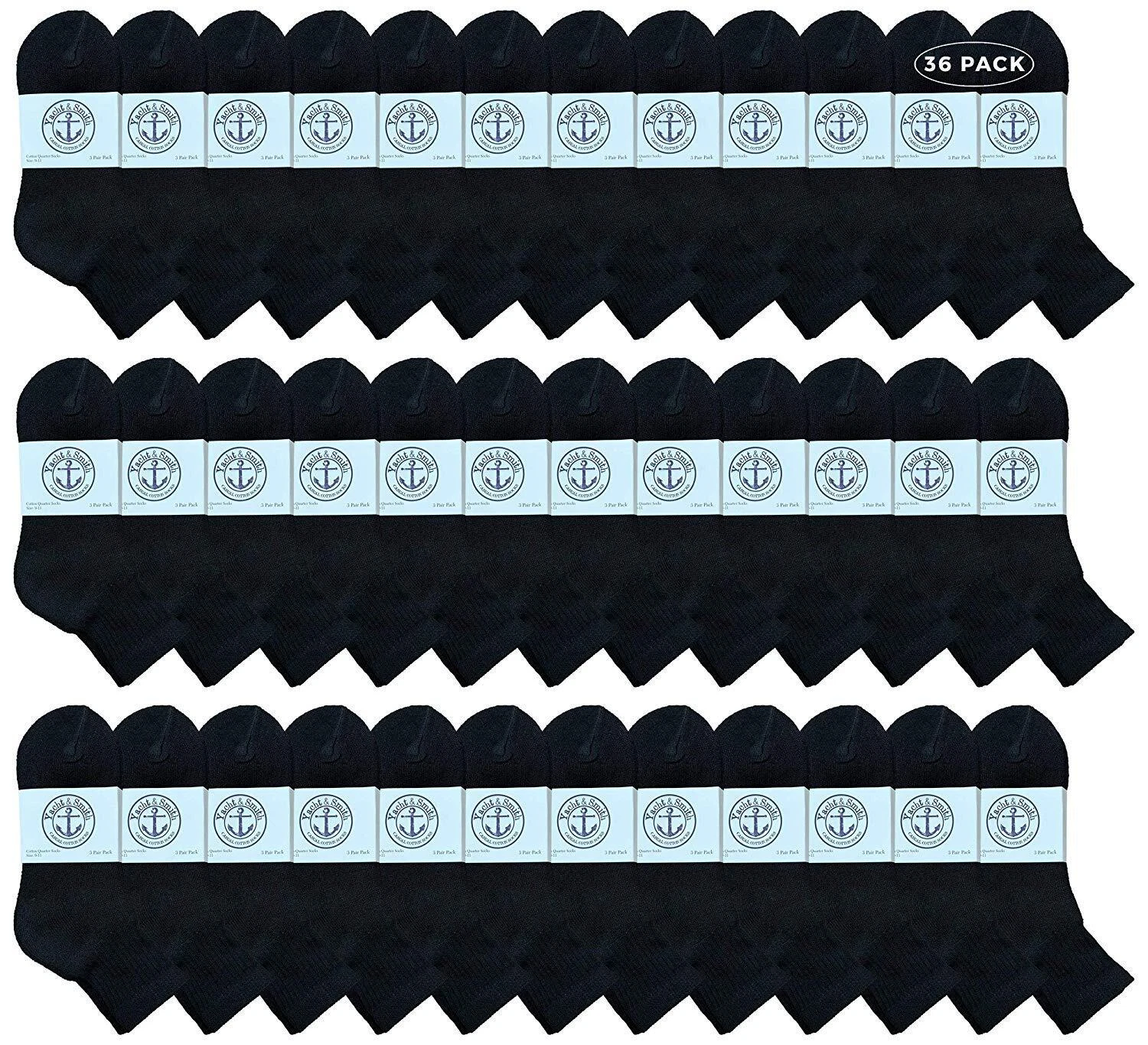 Yacht & Smith 36 Pairs Of Wholesale Bulk Womens Mid Ankle Socks, Cotton Socks