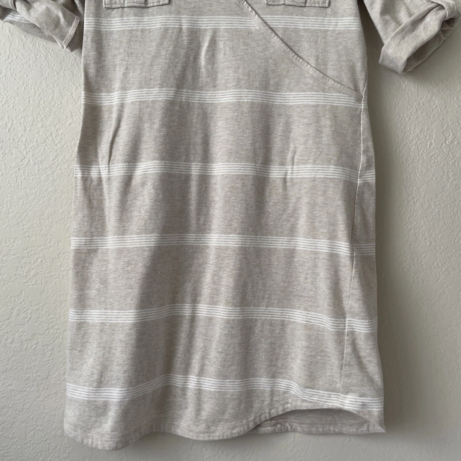 lole leann dress tunic striped v-neck pockets organic cotton 
