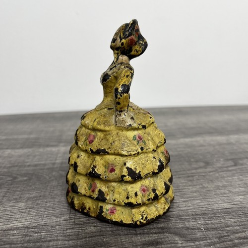 Vintage Cast Iron Victorian Woman in Dress Statue / Door Stop - Very Heavy 3.5lb - Imagen 4 de 10