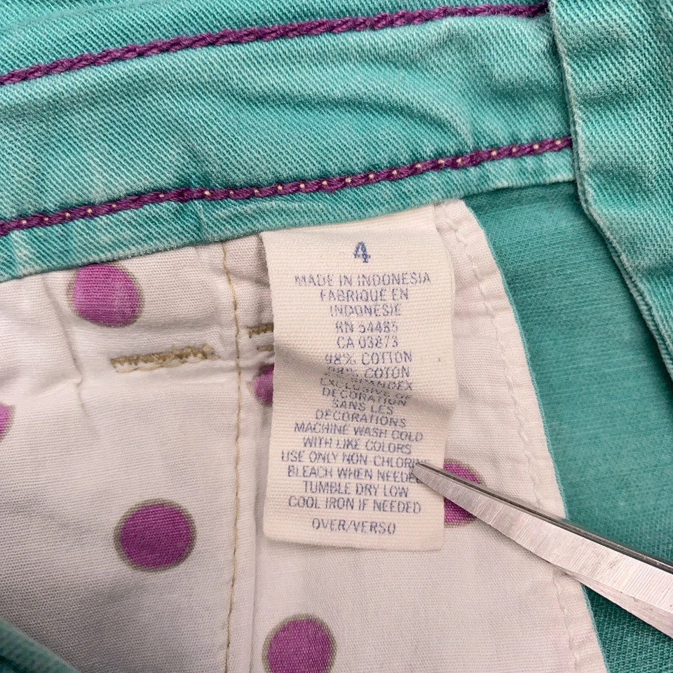 Short chino vintage American Eagle feminino 4 verde stretch - Imagem 4 de 4