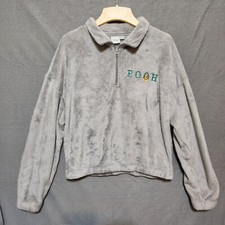 Winnie The Pooh Disney Size Large Fleece Pullover Gray