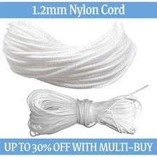 20 Metres Blind Cord White Strong 1.2mm Nylon String Thread Curtain Window