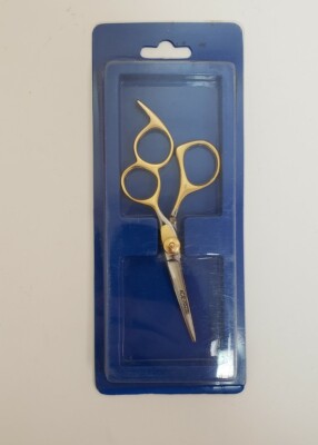 3 Finger Rings PROFESSIONAL ICE Stainless Barber Hair Cutting Scissors 5.5''