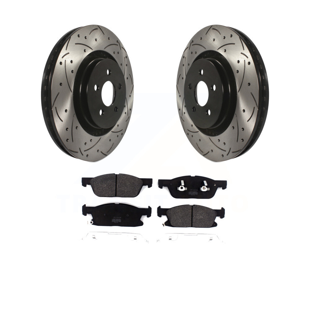 Front Drilled Brake Rotors & Pad Kit for Ford Fusion Lincoln Continental MKZ