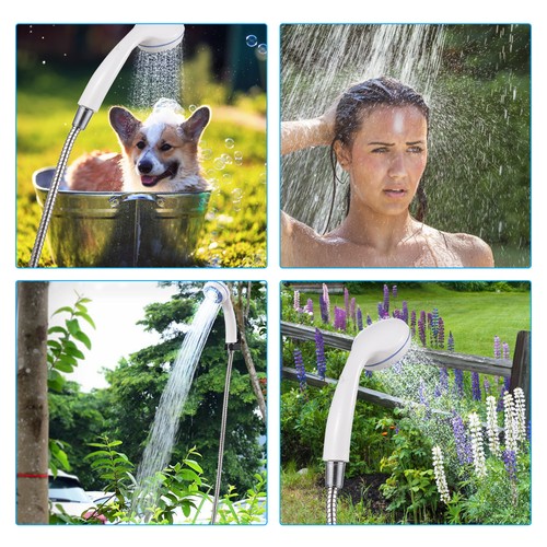 Bomba de ducha portátil USB recargable para camping al aire libre para jardinería mascota A4M1 - Imagen 9 de 11