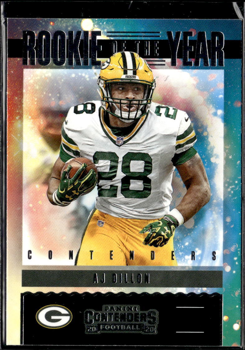 2020 Panini Contenders Rookie of the Year Contenders A.J. Dillon Packers #16