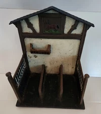 Vintage Cast Iron Manger Barn Horse Stable Display Mail Holder Country Decor Toy