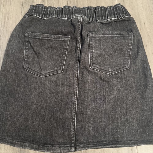 Cat & Jack Skirt Girls Large Black Denim Paperbag Waist Super Stretch - Picture 5 of 5