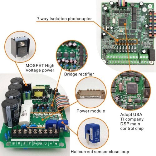 『FR』7,5KW 380V Variateur de fréquence (FU) VFD Régulateur de vitesse VSD 10HP 3 phases 32A - Photo 8/13
