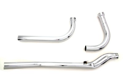 Paughco Harley Chrome Up Sweep Drag Exhaust Header Pipes Pan V-Twin 29-0092 X5