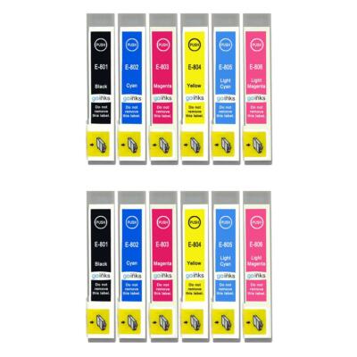 12 Tintenpatronen (Set) für Epson Stylus Photo P50 PX710W PX810FW R285 RX685