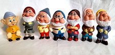 Disney Seven Dwarfs Squeaky Vinyl Bath Toys - Complete Set 7  Vintage