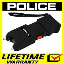 POLICE Stun Gun TW10 700 BV Heavy Duty Rechargeable LED Flashlight Siren Alarm