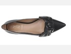 Sam &Libby Laurena black faux leather pt toe flat womens sz 8M — photo 4