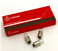 LUCAS CLASSIC MOTORCYCLE SMITHS SPEEDO / TACHO 3 X BULBS 6V 2W BA9S - LLB287T