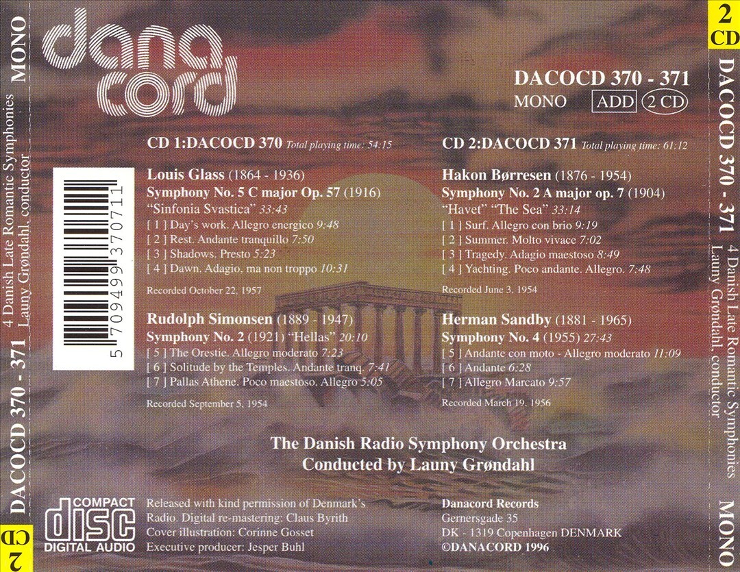 LAUNY GRØNDAHL DANISH SYMPHONIES OF THE LATE ROMANTIC PERIOD NEW CD ...