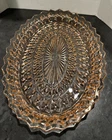 Vintage 11.5" Pink Depression Glass Oval Serving Platter - Windsor Jeannette