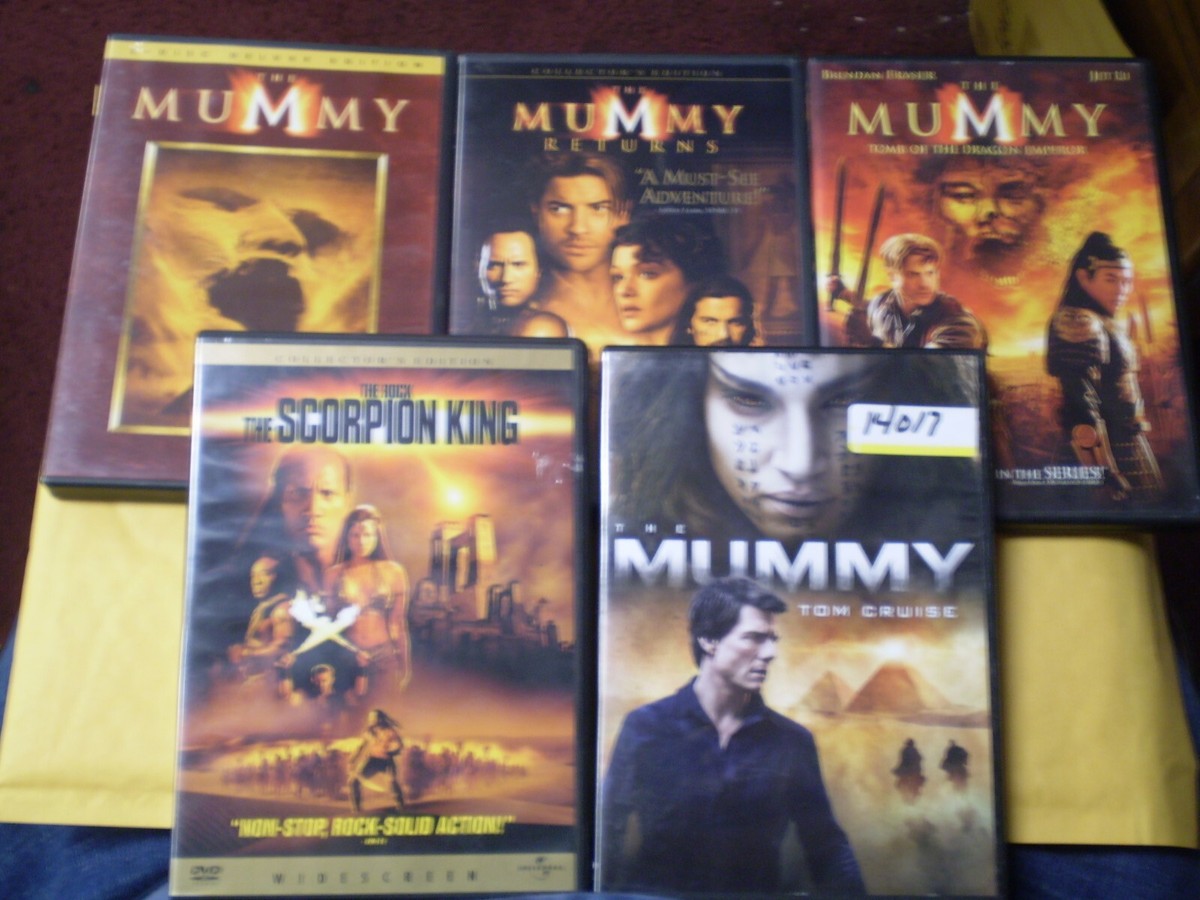 5) The Mummy DVD Lot: Mummy + Returns + Dragon Emperor +