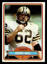 1980 Topps John Hill #486 - New Orleans Saints