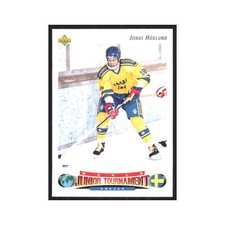 Jonas Hoglund 1992 Upper Deck #222 Sweden Hockey Card NM