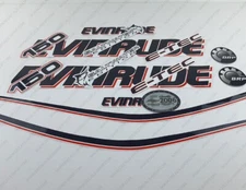 Evinrude 150 hp ETEC outboard engine decals sticker set reproduction White Cowl