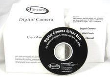 iConcepts Digital Camera Users Manual and Driver Disk Disc Sakar Free Shipping